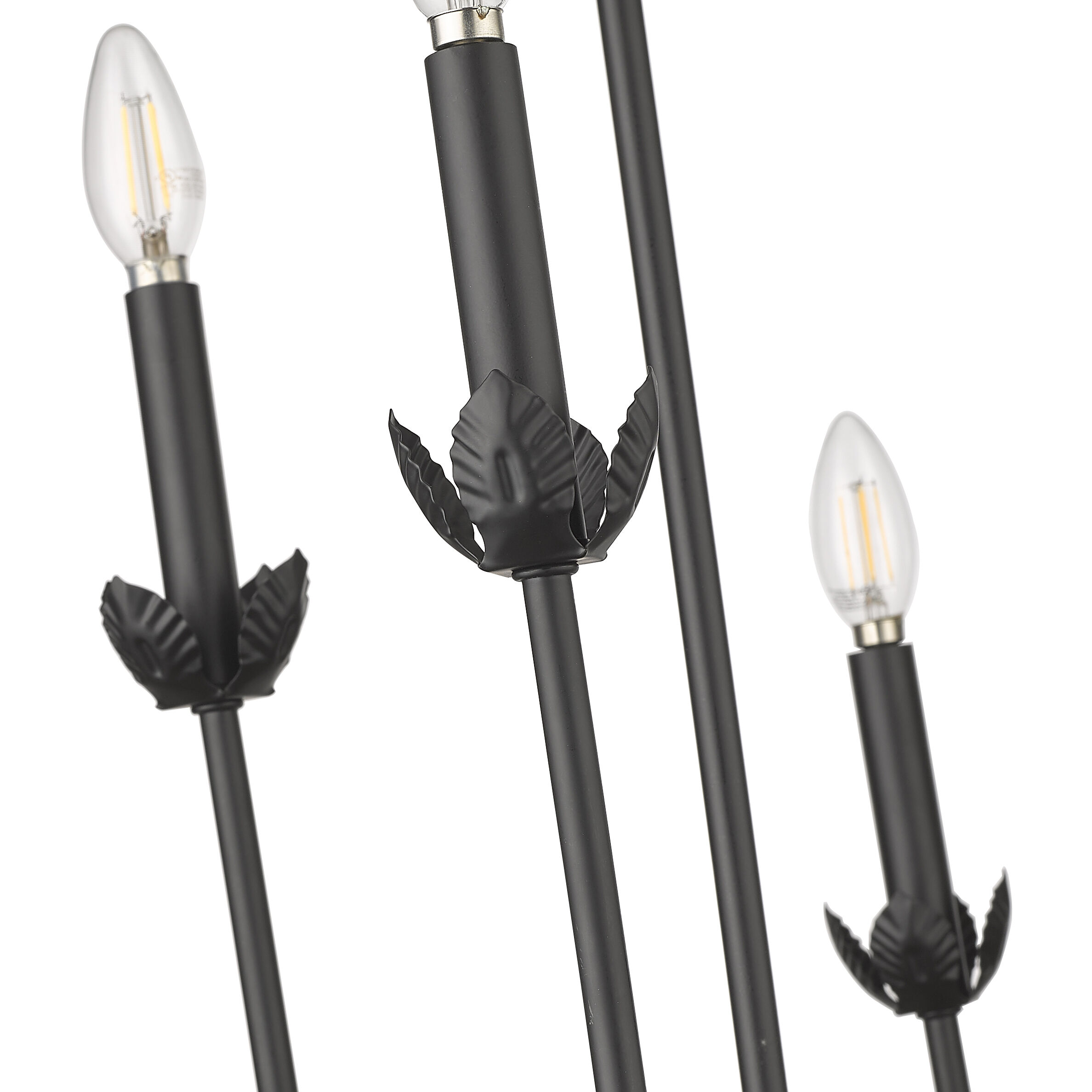Freesia 6 Light 28 inch Matte Black Chandelier Ceiling Light